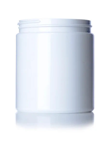 19 oz white PET plastic single wall jar