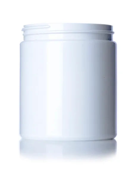 19 oz white PET plastic single wall jar