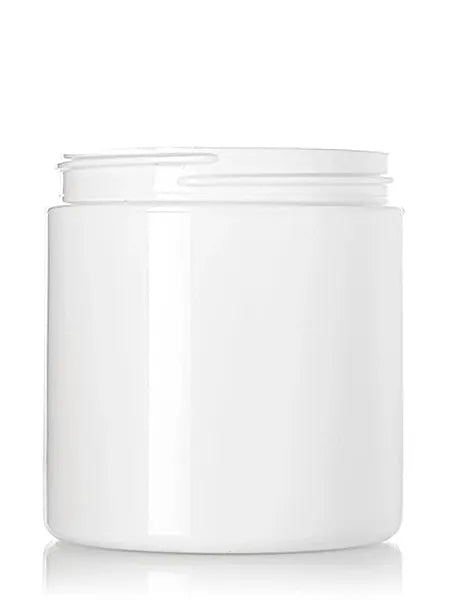 8 oz white PET plastic single wall jar