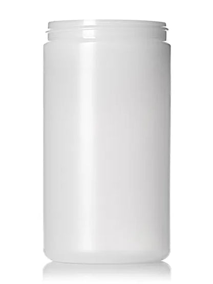 32 oz natural-colored HDPE plastic single wall jar
