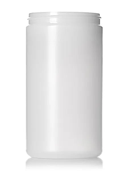 32 oz natural-colored HDPE plastic single wall jar