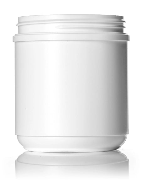 19 oz white HDPE plastic wide-mouth container