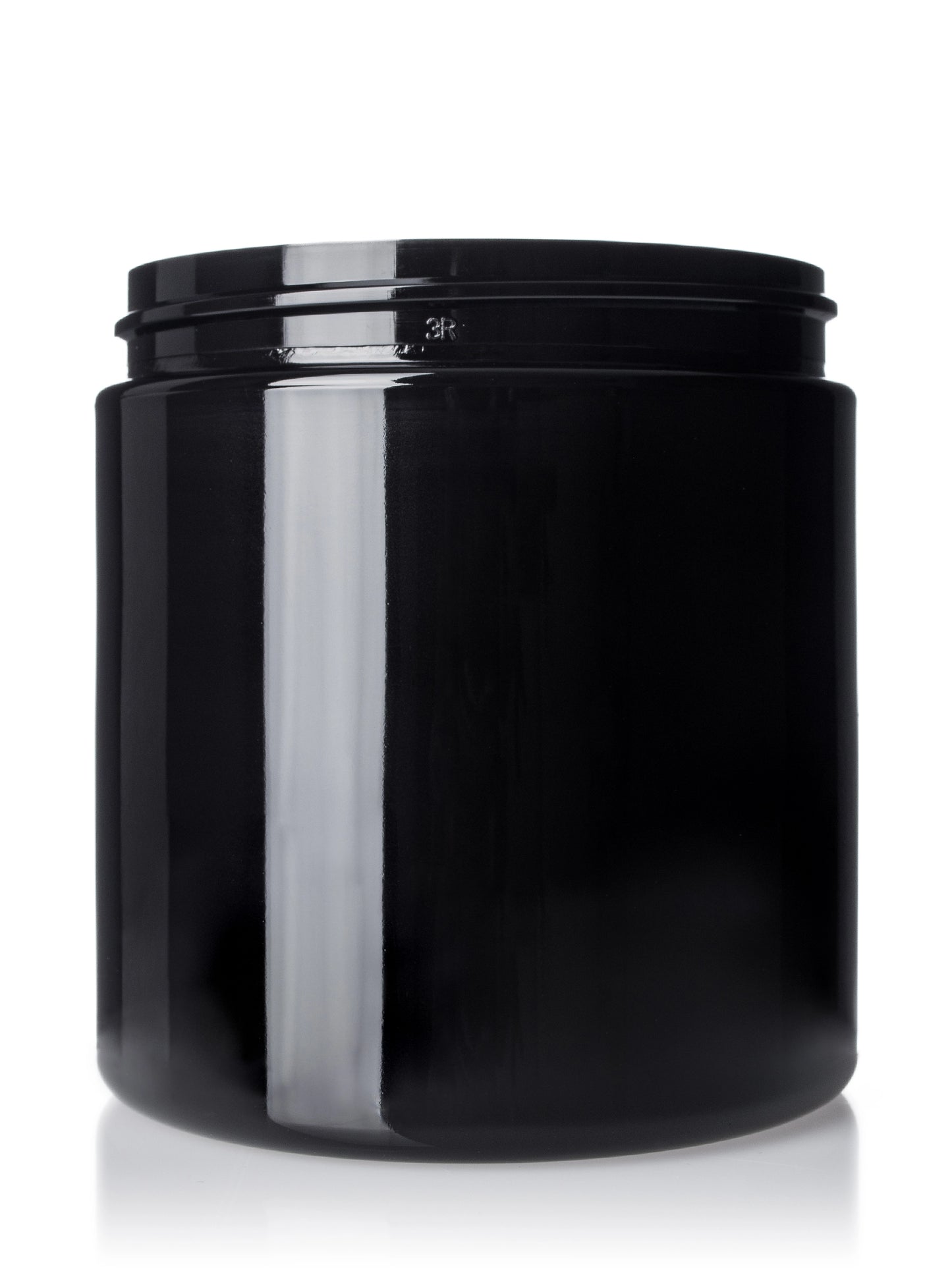 8 oz dark amber PET plastic single wall jar