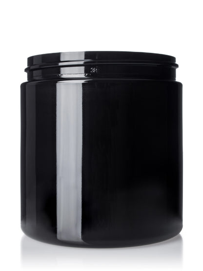 8 oz dark amber PET plastic single wall jar