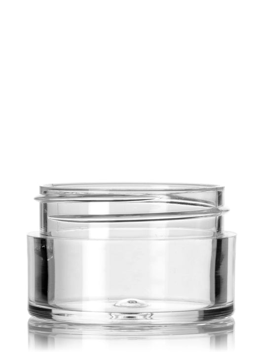 1/2 oz clear PS plastic thick wall jar