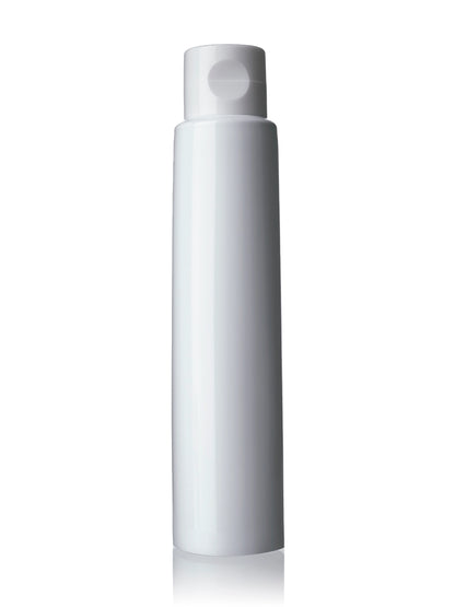 2 oz glossy white LDPE plastic 5-layer tube with flip cap and heat induction seal