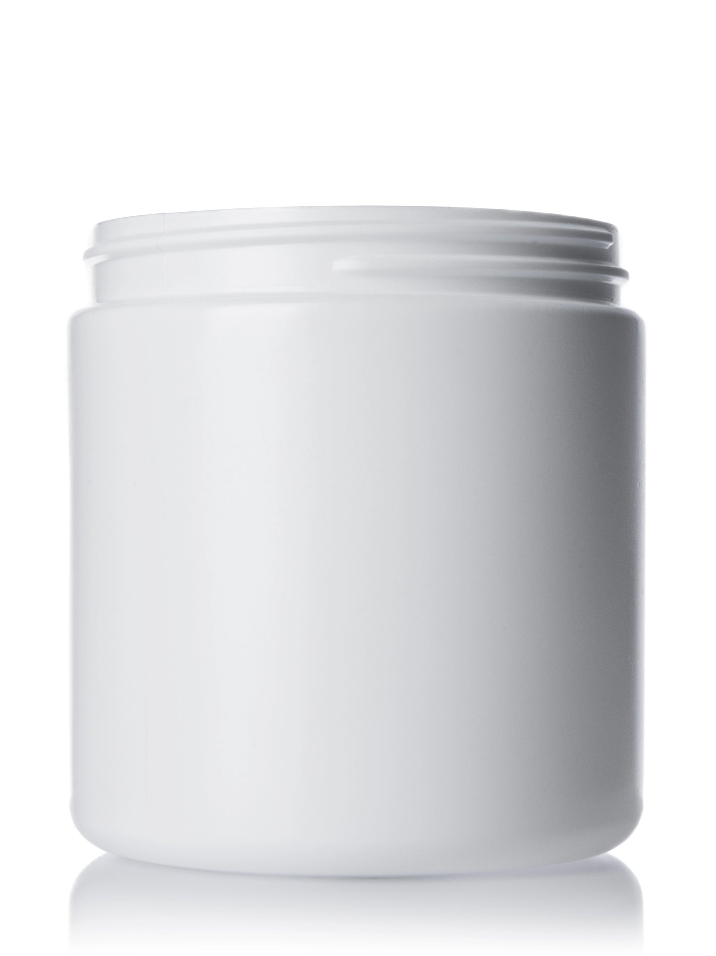 8 oz white HDPE plastic single wall jar