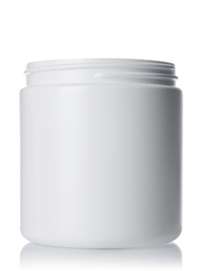 8 oz white HDPE plastic single wall jar