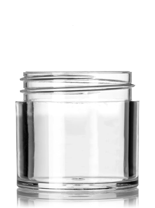 1 oz clear PS plastic thick wall jar