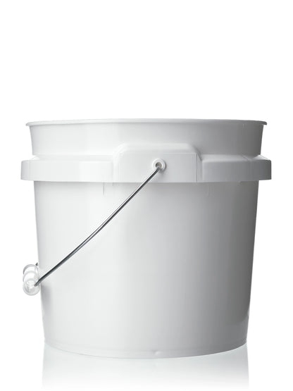 1 gallon white HDPE plastic round pail