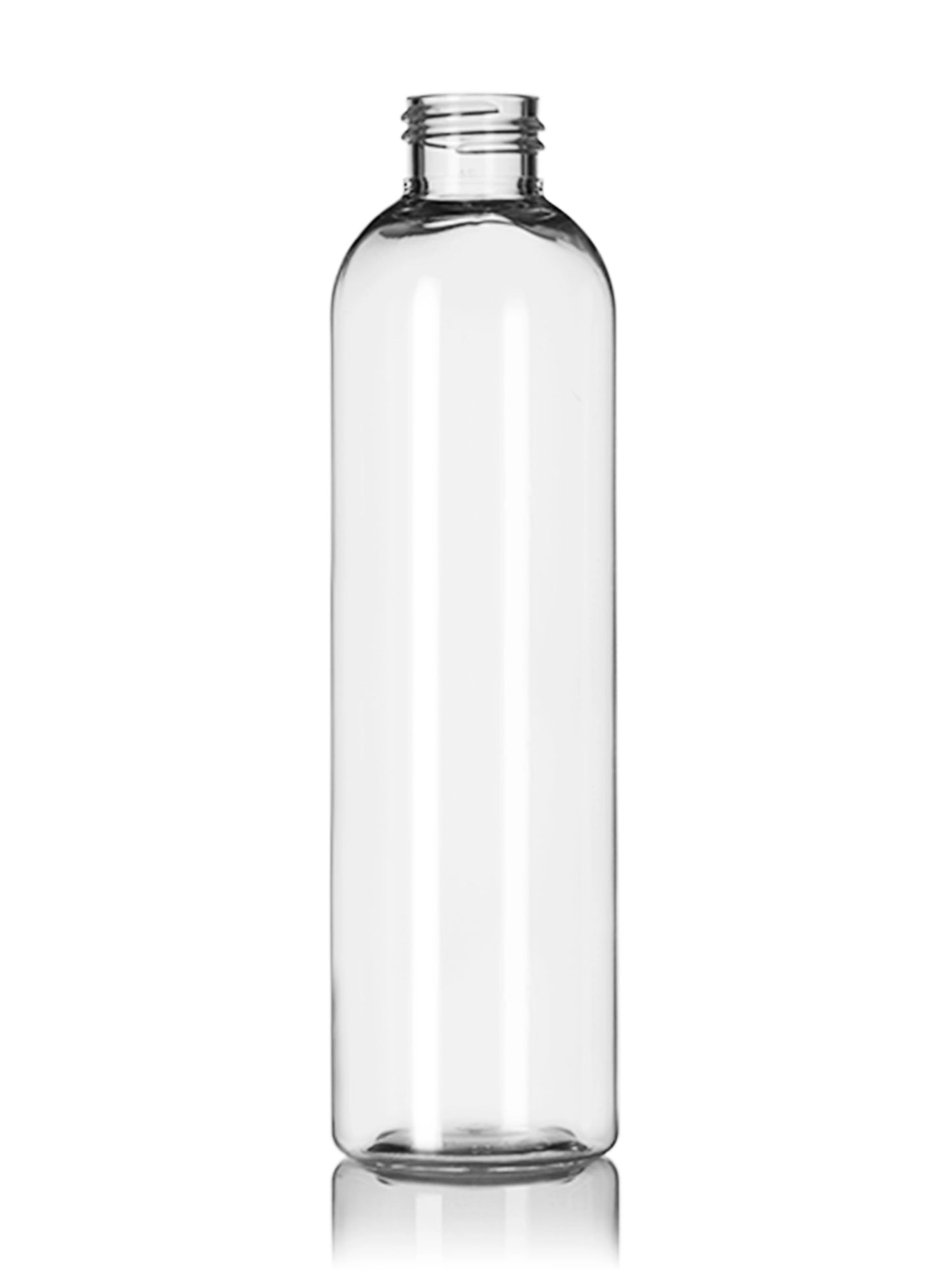 8 oz clear PET plastic cosmo round bottle