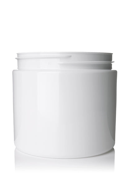 16 oz white PP plastic single wall jar