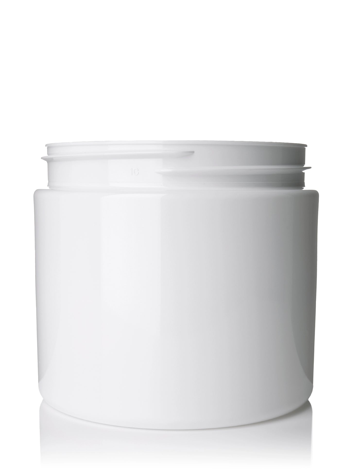 16 oz clear 25% PCR PET plastic single wall jar