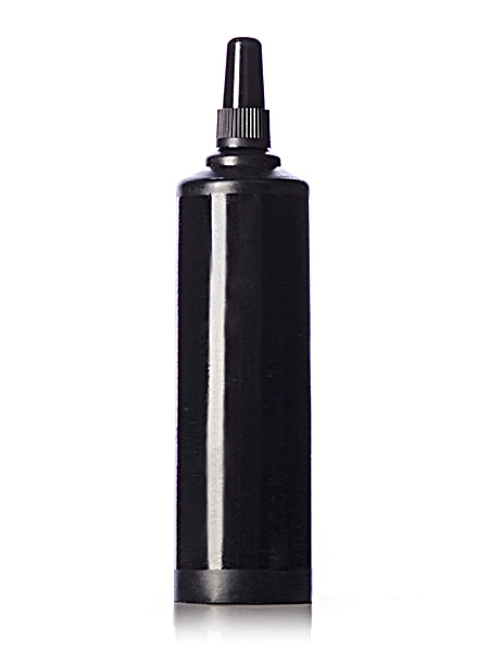 0.875 x 2.625 inch black LDPE plastic 1/2 oz tube