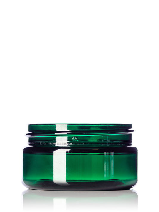 2 oz green PET plastic single wall jar
