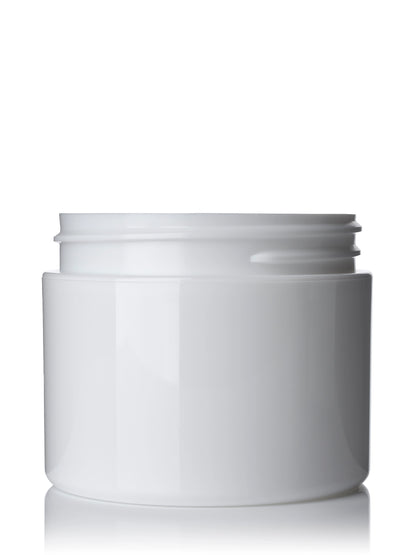 2 oz white PP plastic double wall straight base jar