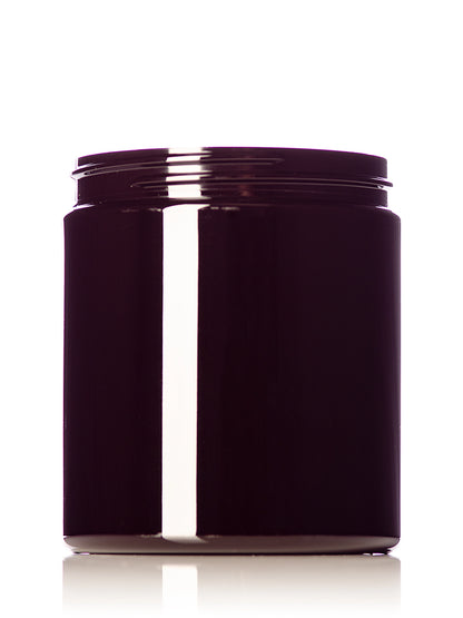 19 oz dark amber PET plastic single wall jar