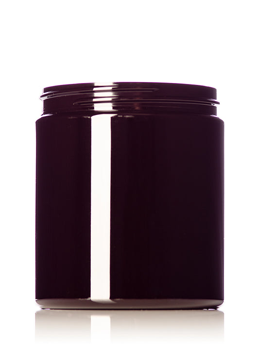 19 oz dark amber PET plastic single wall jar