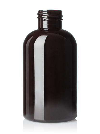 4 oz clear PET plastic boston round bottle