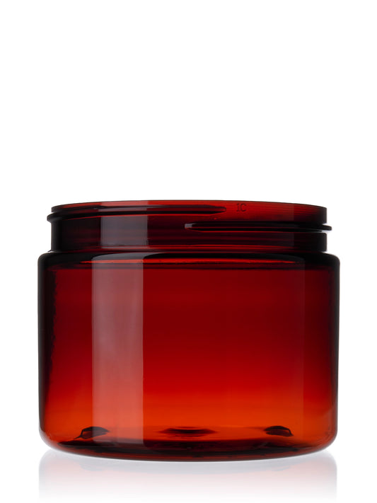6 oz amber PET plastic single wall jar