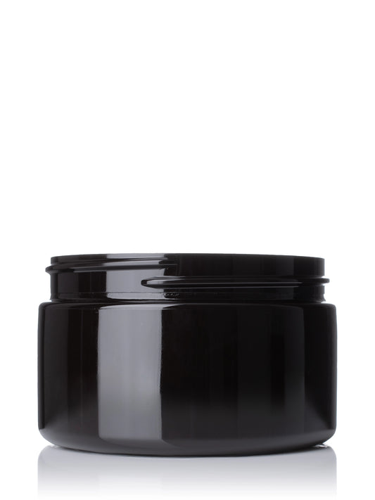 4 oz dark amber PET plastic single wall jar