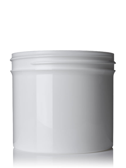 4 oz white PP plastic single wall jar