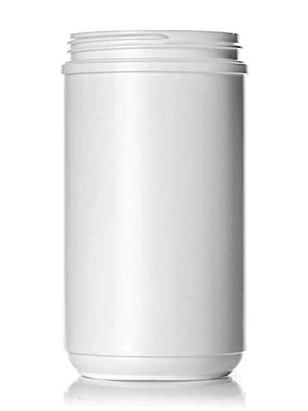 32 oz white HDPE plastic single wall canister