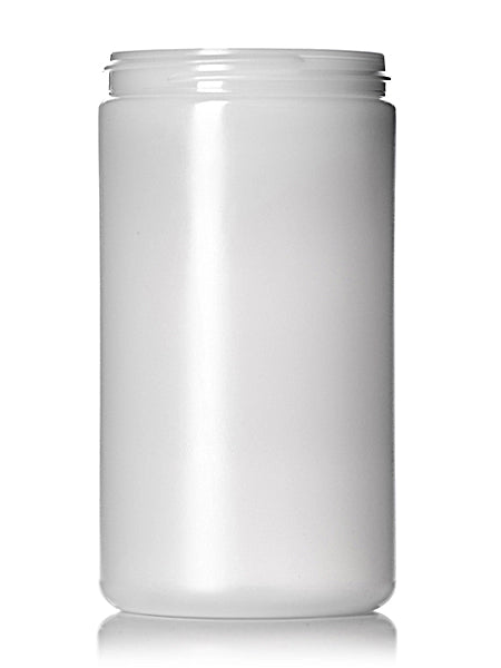 32 oz natural-colored HDPE plastic single wall anti-static jar