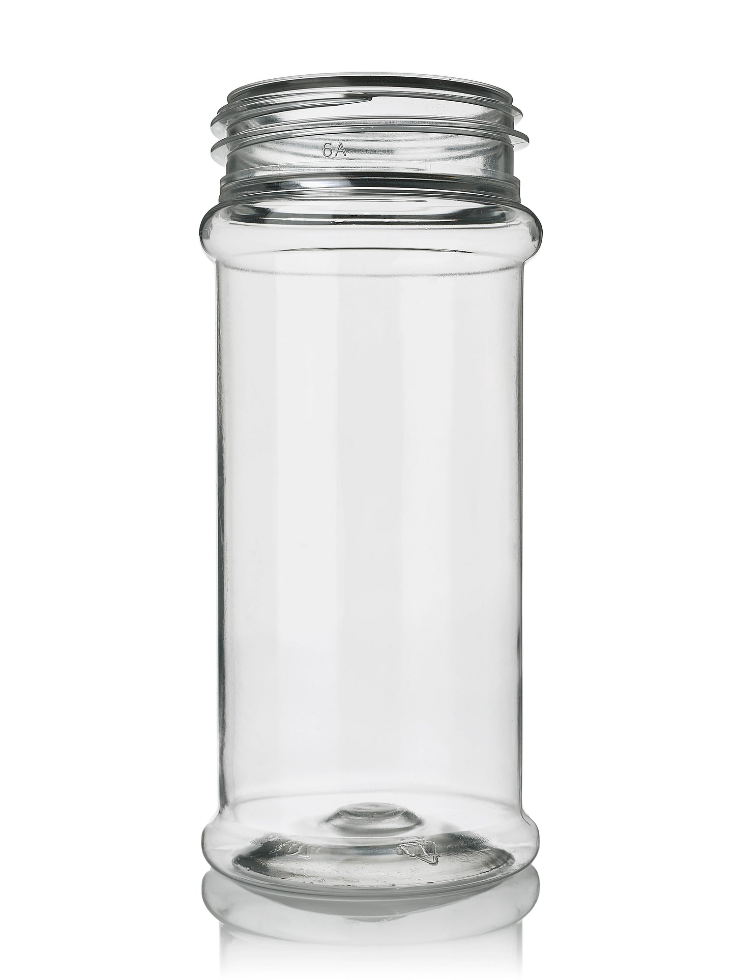 8.4 oz clear PET plastic spice bottle
