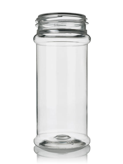 8.4 oz clear PET plastic spice bottle