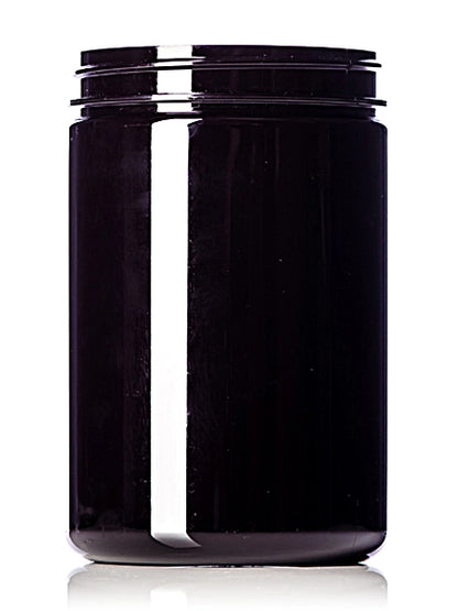 25 oz dark amber PET plastic single wall jar