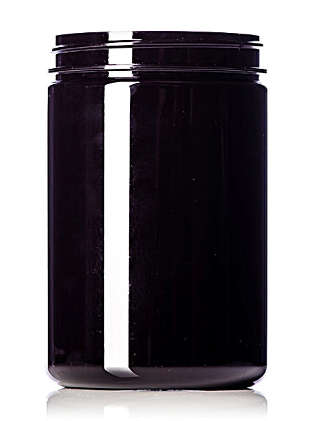 25 oz dark amber PET plastic single wall jar