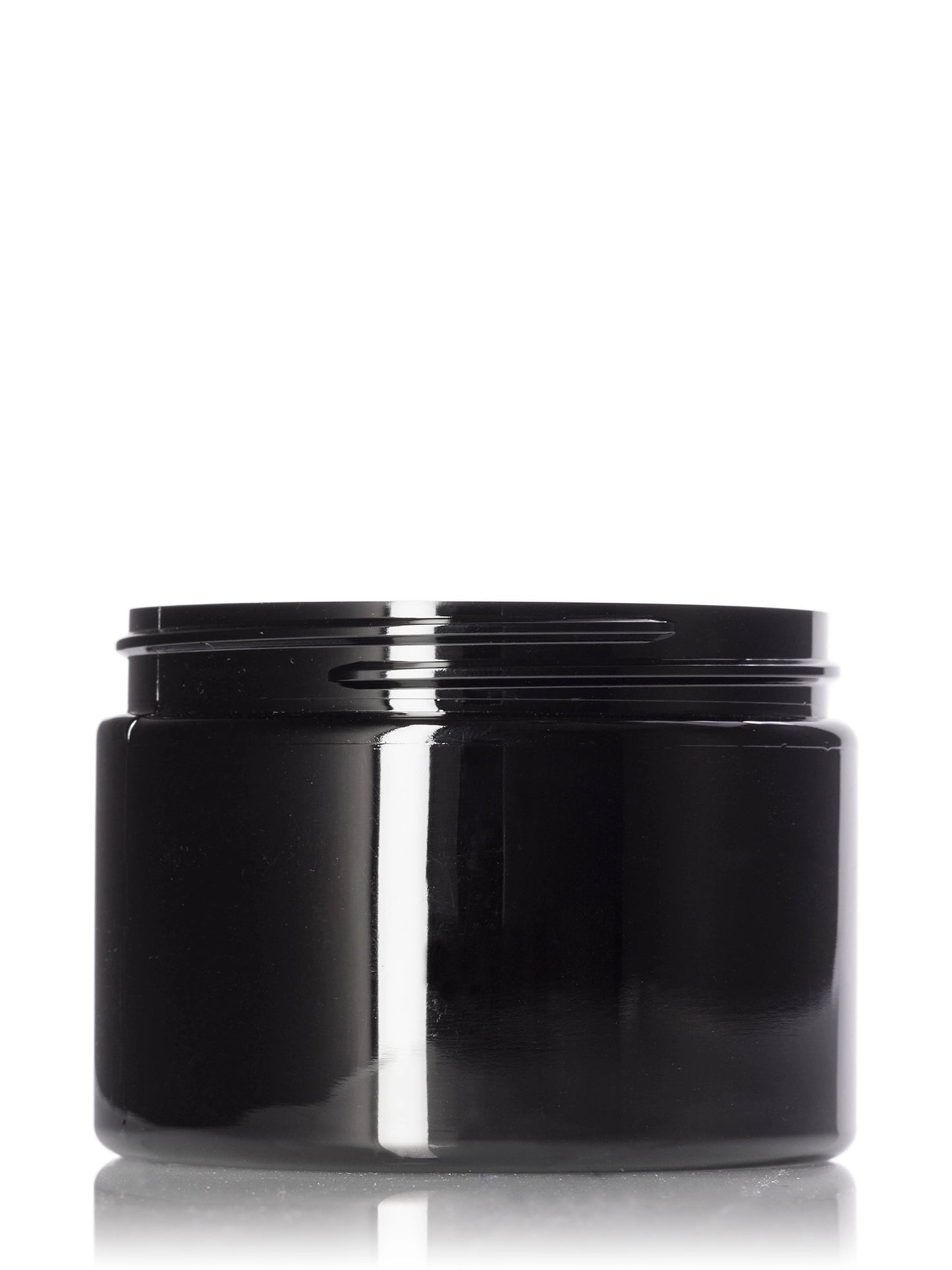 12 oz black PET plastic single wall jar