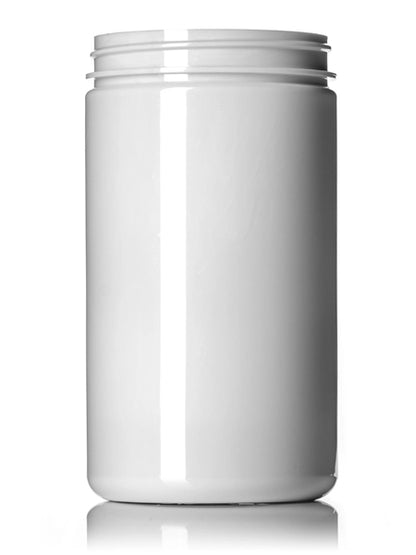 32 oz white PET plastic single wall jar