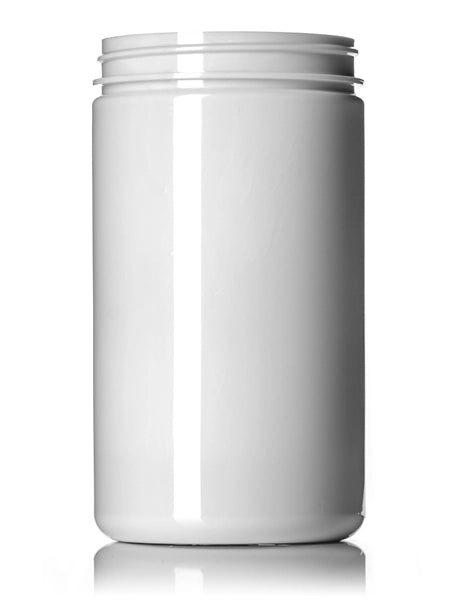 32 oz white PET plastic single wall jar