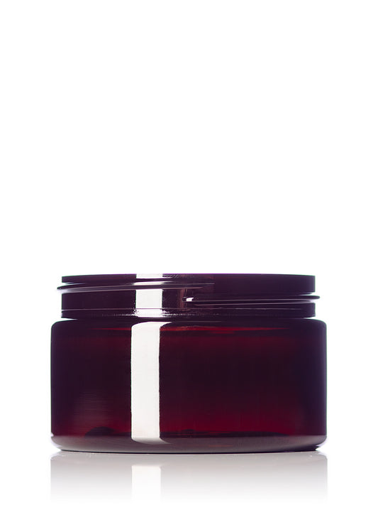 4 oz amber PET plastic single wall jar