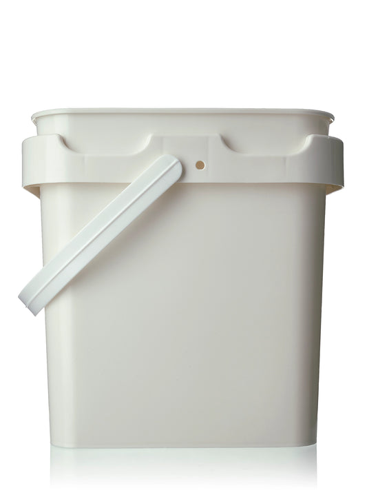 4 gallon white PP plastic rectangular pail