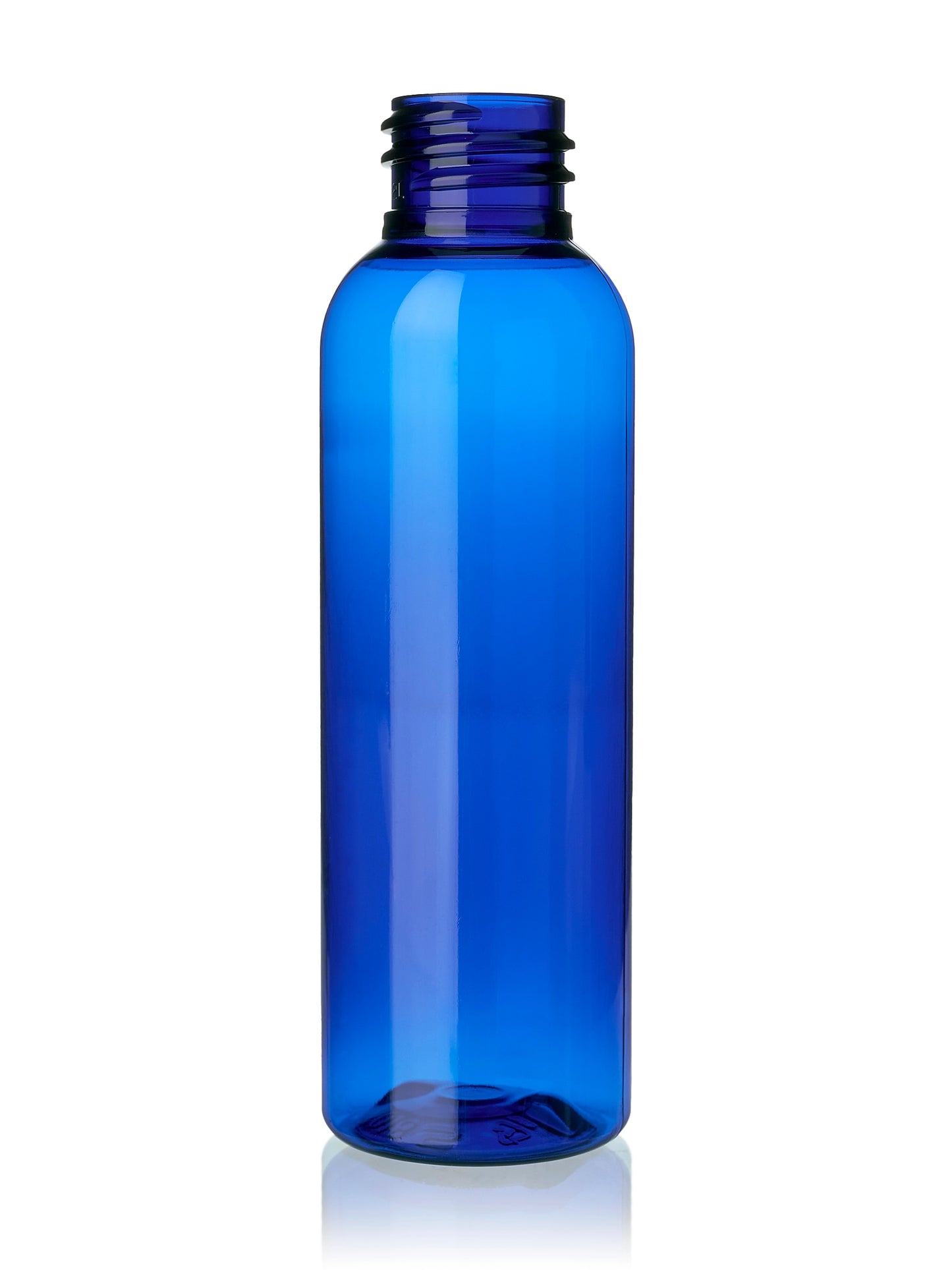 2 oz cobalt blue PET plastic cosmo round bottle