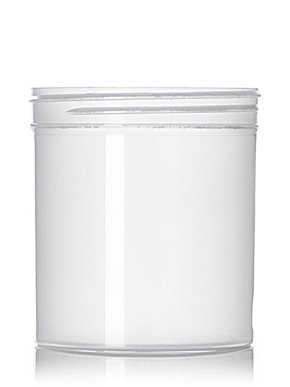16 oz natural-colored PP plastic single wall jar