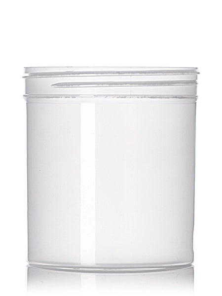 16 oz natural-colored PP plastic single wall jar
