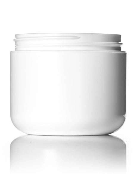 4 oz white PP/PS plastic double wall round base jar
