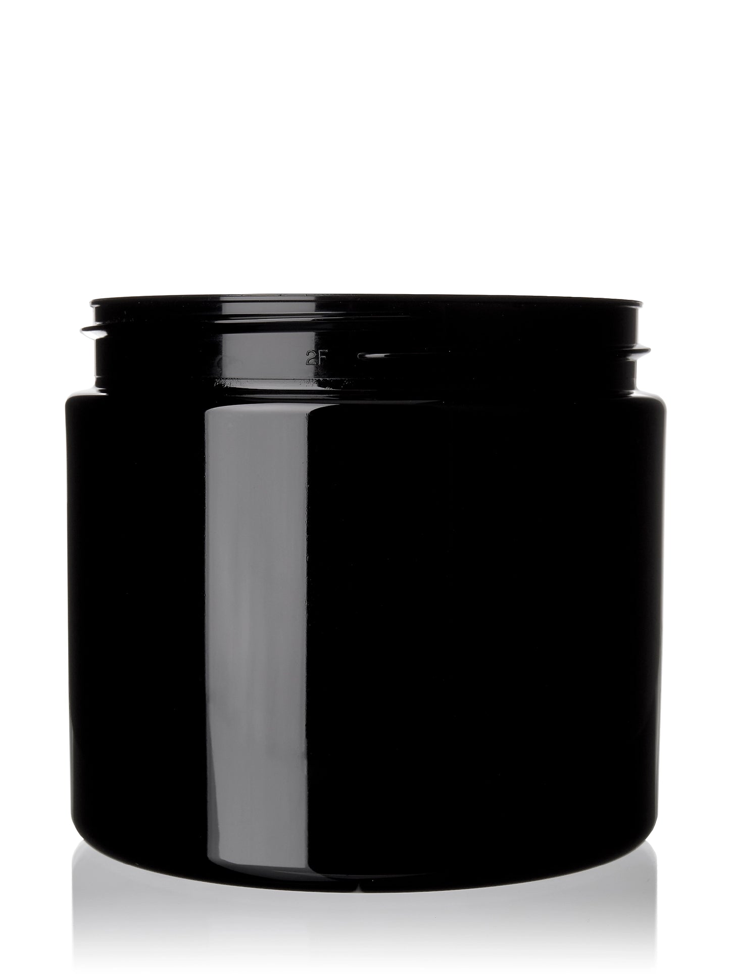 16 oz clear 25% PCR PET plastic single wall jar