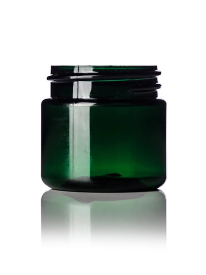 1 oz green PET plastic single wall jar
