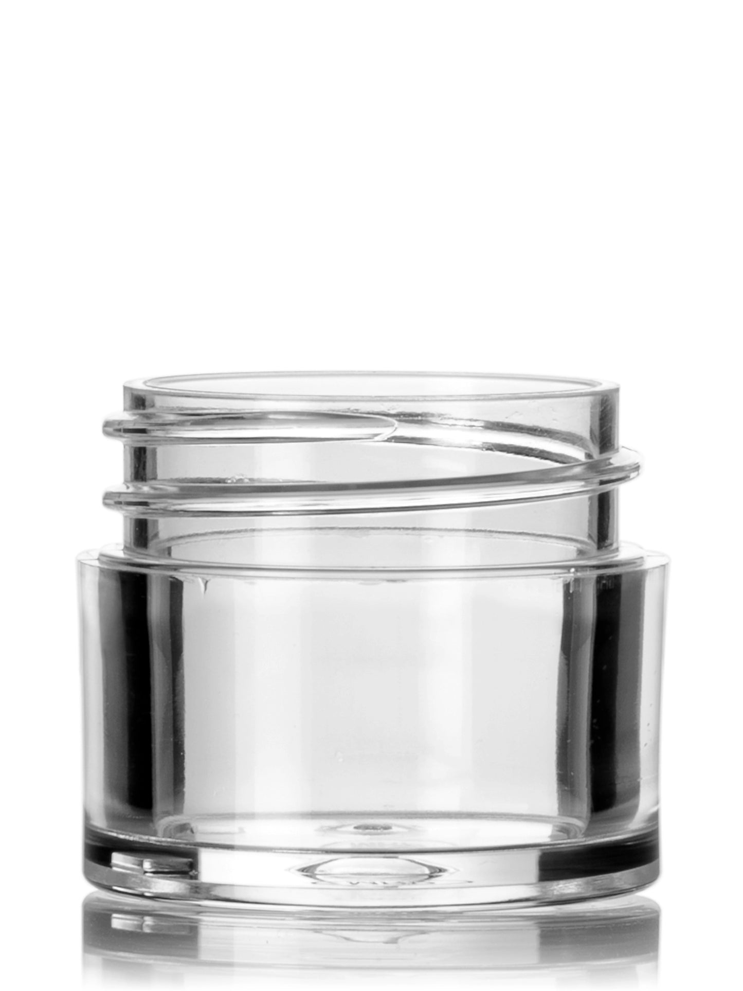 1/4 oz clear PS plastic thick wall jar