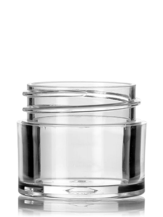 1/4 oz clear PS plastic thick wall jar