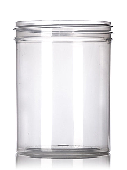 8 oz clarified natural-colored PP plastic single wall jar
