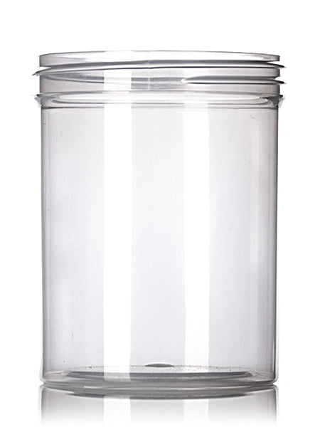 8 oz clarified natural-colored PP plastic single wall jar