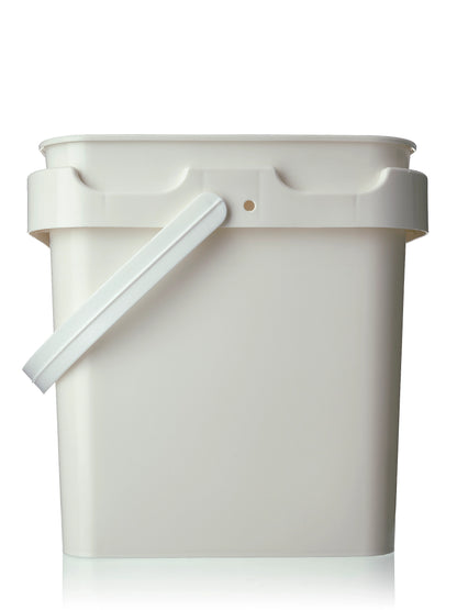 4 gallon white PP plastic rectangular pail