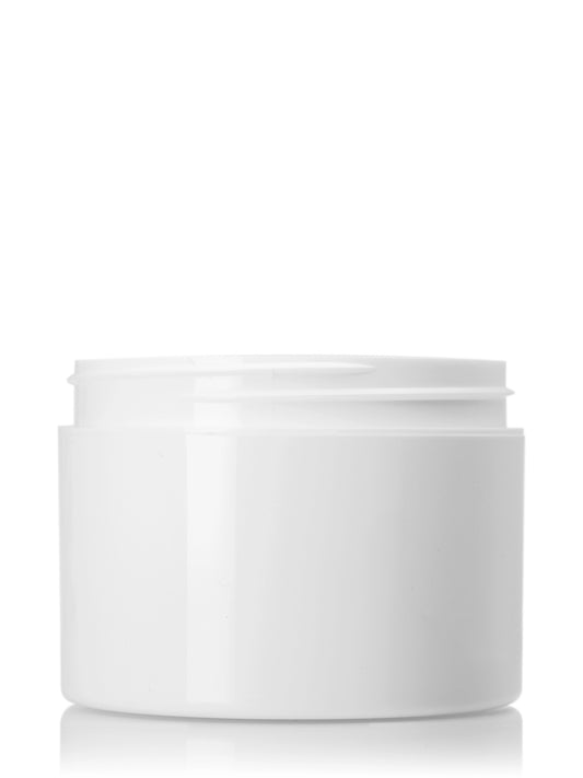 8 oz white PP plastic double wall straight base jar