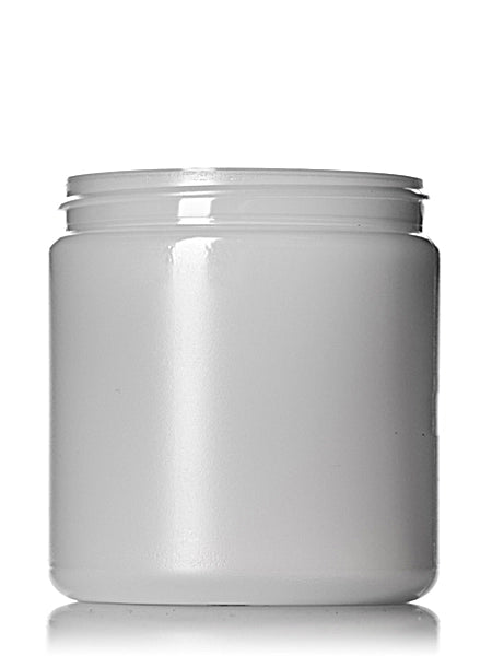 8 oz natural-colored HDPE plastic single wall jar